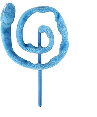 TOPINCN Chat Interactif Jouet Drôle Bande Dessinée Forme Serpent Peluche Teaser Chats pour Animaux Chaton Exercice Jouant Jouet Catcher Rod Bâton(Bleu)
