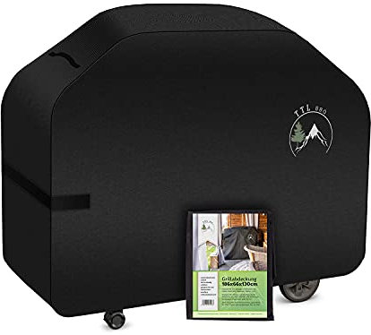 TTL BBQ Premium Grillabdeckung Gasgrill, Grill Abdeckhaube, 600D Oxford Gewebe & 250 g/m² extra stark und langlebig, Grill Schutzhülle, Grillzubehör, absolut wetterfest 186x66x130cm