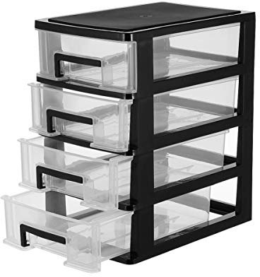 Veemoon Schrank mit 5 Schubladen aus Kunststoff, Aufbewahrungsbox für Make-up-Organizer, Würfelform, Aufbewahrungsbox für Kosmetik und Schmuck für das Badezimmer