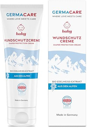 GERMACARE Wundschutzcreme Baby - 75ml Babypflege – Creme für Babys und Kinder – Wundsalbe mit Zink, Vitamin E, Mandelöl – bei Hautreizungen