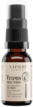 Napiers Vitamin D3 1000IU (25mcg) & K2 (50mcg) Oral Spray - High Absorption D3 Formula - Natural Ingredients - One-a-Day - 15ml (100 Sprays)