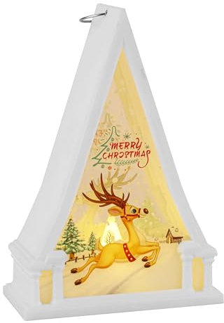 Belle Vous Porte-Bougies de Noël en Verre avec Bougie LED - Bougeoir de Noel - Objet de Decoration pour Ambiance de Noel - pour Centre de Table Cheminée ou à Côté du Sapin de Noel