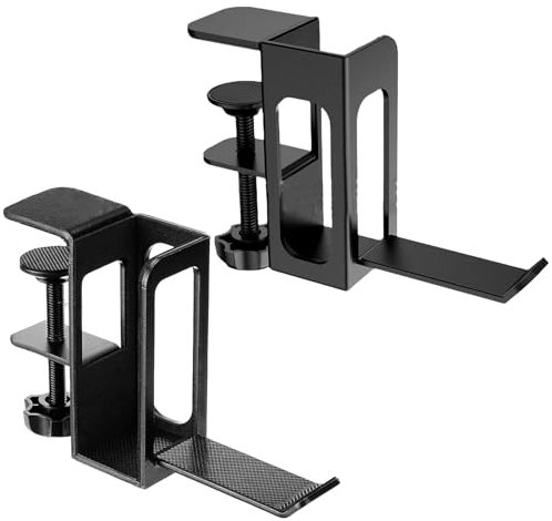 Soporte lateral de escritorio para laptop, soporte ajustable sin taladro, soporte para portátil fácil de sujetar, soporte para laptop, soporte para computadora portátil, brazo portátil para laptop,