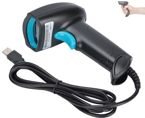 lvifloae Barcode Scanner Handheld 360° Reading QR Code USB Reader Barcode Scanner (lvifloaeqlDfE-11)