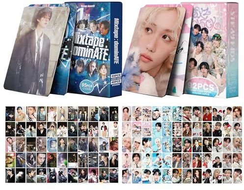 Lot de 2/187 albums Stray Kids Mixtape Dominate Cartes postales Stray Kids Album Mixtape Dominate Lomo Card Cadeau Lomo Cartes Merch pour garçons et filles