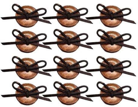 TMTGTS runda träknappar 12 st vintage träknappar med PU rosetter knapp stora knappar knappar sytillbehör syknappar barnknappar för tröjor halsdukar jackor rockar jeans handskar hängselbyxor