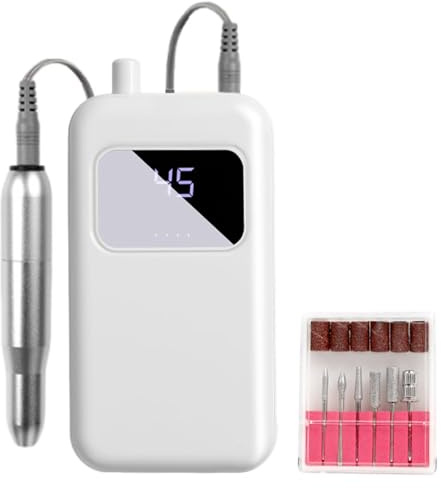 Elektrisk nagelfil, exakt gelborttagare, 45 hastighetsverktyg för användning, manikyrhjälpmedel, 18 x 5 cm enkel trimning tillbehör för nybörjare proffs mamma flickvän resa bärbar