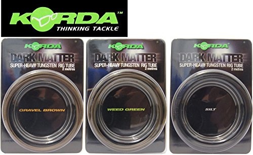 Korda Dark Matter Tungsten Tubing 2M Schlauch Für Karpfenmontagen, Rigtube, Karpfenangeln, Karpfenrigs, Farbe.Weed (Grün)