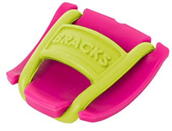 Bracks Clip de Bloqueo para Cordones de Zapatos, Innovador Sistema para Todos Tipoe de Calzado, Fácil y Efectivo, 1 Par, rosa-verde lima