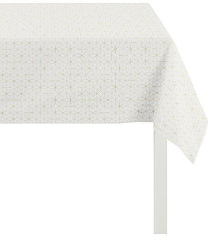 Apelt Tischdecke, Polyester, Creme/Gold, 84 x 84 x 0.2 cm