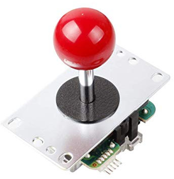 Digitalkey Joystick SANWA JLF-TP-8YT-SK avec Bouton à Boule - Manette de Jeu Arcade Controller pour armoires et bartops (Rouge)