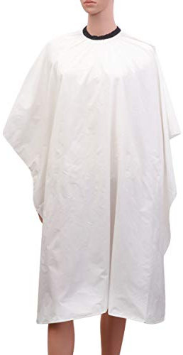 Minkissy, abito da parrucchiere, professionale, a lunghezza piena, impermeabile, per parrucchiere, parrucchiere, parrucchiere, parrucchiere, parrucchiere, mantello, colore rosso, colore bianco