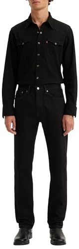 Levi's Herren 505 Regular Fit StraightJeans , Schwarz, 36W / 30L
