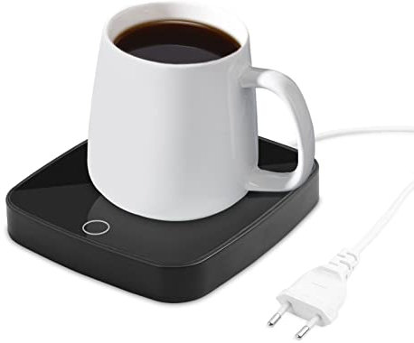 Kqpoinw Scaldatazze da Caffè, Scalda Tazza scaldabibite, Scaldabevande Elettrico con 3 Impostazioni di Temperatura, Scalda Tazzine da Caffè con Sensore Tattile per tè Caffè Latte (Nero)