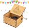 Basetousual Happy Birthday Spieluhr Holz,Handkurbel Spieluhren,Retro Musik Spieluhr,Geschnitzte Musik Box,Geschenkidee für Familienliebhaber Geburtstag,Weihnachten,Valentinstag