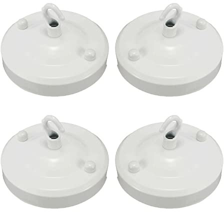 LEDSone Lampadario vintage a gancio singolo rosone da 108 mm Piastra da soffitto in metallo antico con accessori per lampada da soffitto e da parete Stock nel Regno Unito (4, bianco)