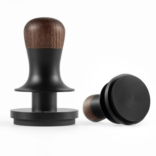 MHW-3BOMBER Konstanter Druck 58.35mm, Kaffee Tamper mit Titanium-Beschichtung, Eingebaute 3 federbelasteten 30lbs Tamper 58mm Espresso Stampfer mit Sound Feedback Schwarz Modell: T6176T-OS
