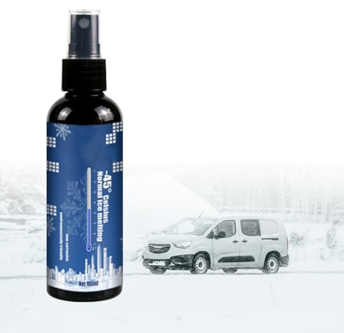 SEMINISMAR Spray De Helado del Parabrisas del Automóvil De 100 Ml, Aerosol para Quitar Nieve,Spray De Descongelación del Parabrisas del Automóvil,Eliminador De Niebla del Parabrisas del Automóvil