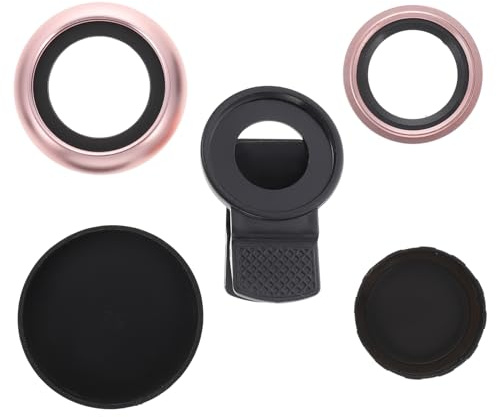 ARTSEWPLY Obiettivo Per Fotocamera Del Telefono 2 in 1 Grandangolare e Macro, Lente Clip in Acrilico Resistente All'usura Per Foto Nitide, Adatto a Appassionati Di Fotografia, Colore Rosa Dorato