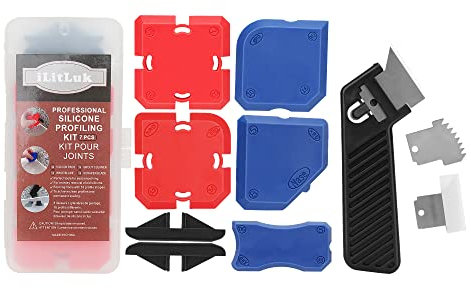 iLitLuk Caulking Tool Sealant Finishing Tool Silicone Profiling Kit Grout Smoother Caulk Spreader for Sink Joint Siding Window Kitchen Bathroom Toilet