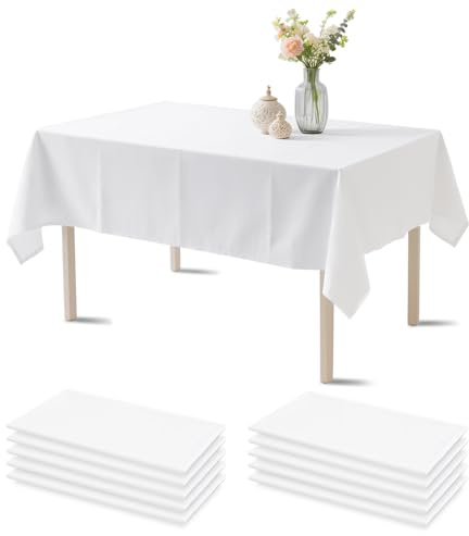 Watproofit Tischdecke Weiß 10er Set, Rechteckig Einweg