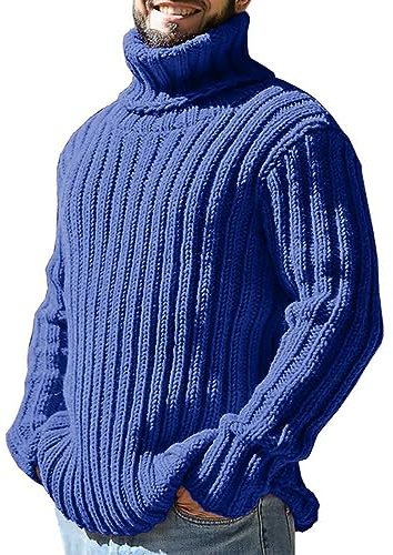 Jersey con Cuello Cisne Hombre, Jerséis para Hombre Diseño Trenzado, Otoño E Invierno, Punto Grueso, Cálido Jersey Grueso De Punto para Invierno Jacquard Jersey De Cuello Alto Chaqueta Suéter Abrigo
