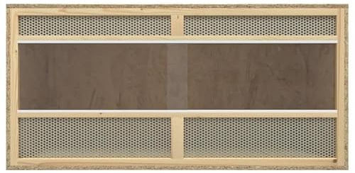Terrario in legno 100 x 47 x 47 cm con vetro e acciaio – habitat per piccoli animali | Durevole e sicuro | Ideale per rettili e roditori