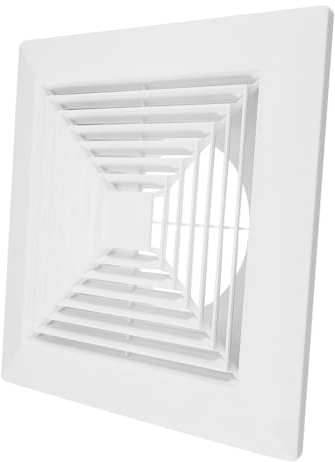 CONGARTENO para Ventilador de Extracción de Baño Cuadrada con Rejilla de Ventilación para Techo o Pared Repuesto Resistente la Humedad y Compatible con Sistemas de Ventilación Cuadrados