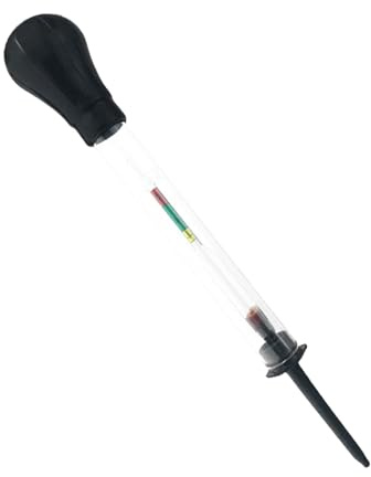 Medidor Anticongelante Coche – Vidrio Caucho 2x0.8cm | Densímetro Anticongelante Automotriz | Hidrómetro Batería Para Medición De Fluidos Y Mantenimiento