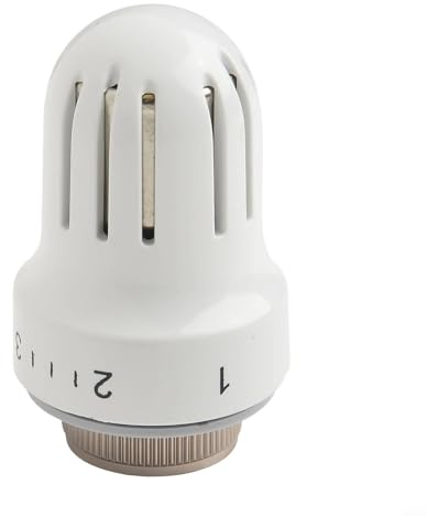 Tête de valve thermostatique TRV M30 x 1,5 - Bouton de contrôle de chauffage auto-réglable - Régulateur de température - Protection contre le gel - Capteur de fluide pour radiateurs compacts à la