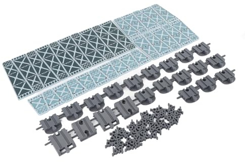 Riuulity Set di Blocchi Sicuri Sopraelevati con Binario a Ponte, Divertimento Educativo per Bambini, Materiale ABS