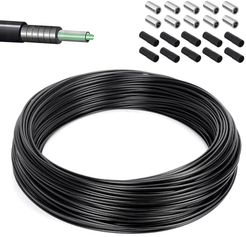 Funda para cable de freno de bicicleta, 10 m, cable de freno con 10 tapas de plástico y 10 tapas de aluminio, diámetro de 5 mm, TPFE altamente resistente al desgaste, para MTB y Rennra