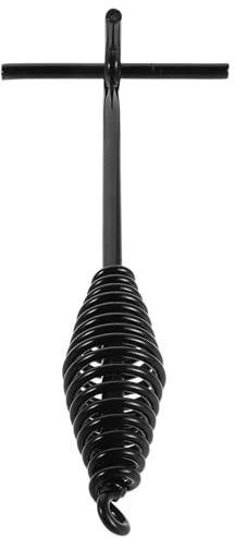 Mobestech Sollevatore per Coperchio in Ghisa 25 CM Maniglia a Spirale e Gancio di Supporto Attrezzo per Rimozione Coperchi Pentole da Campeggio Accessorio Compatto per Cucina All’Aperto