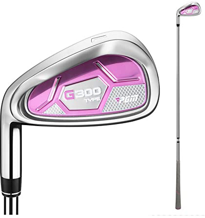 Mazze da golf da donna, G300 7# ferro mano sinistra, singola canna da allenamento in acciaio inossidabile/carbonio, mazze da golf per esercitazioni (con albero in acciaio, sinistra)