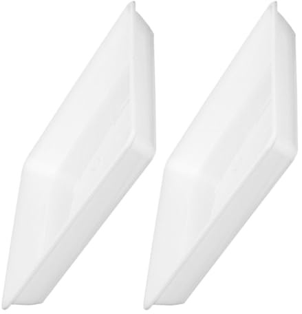 Cabilock Plato para Maceta Cuadrado de Plástico, 2 Piezas, Blanco
