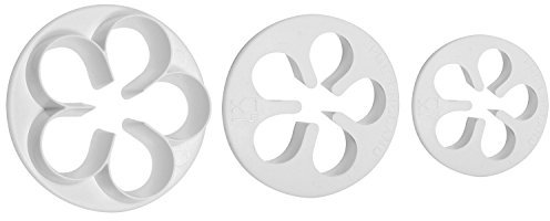 PME FP900 5-Blüten-Ausstecher, Größen 2X/3X/4X, Kunststoff, Weiß, 5 x 5 x 5 cm