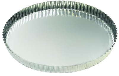 Gobel 126332 Tourtière Rond Cannelé Fond Fixe Fer Blanc