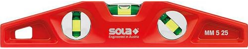 Sola 1331201 Alu-Guss-Magnet-Wasserwaage mm 5 25 cm in rot