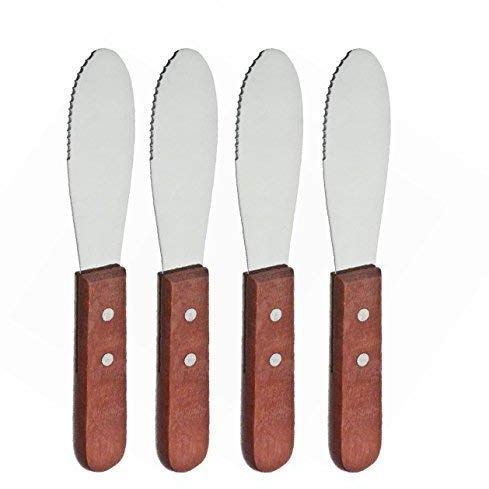Gran credentialstm amplia disipador de acero inoxidable cuchillos de cocina para sándwiches mantequilla queso
