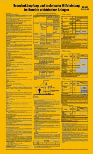 LEMAX® Aushang, Brandbekämpfung im Bereich elektrischer Anlagen gem. VDE 0132 Kunststoff 410x595mm