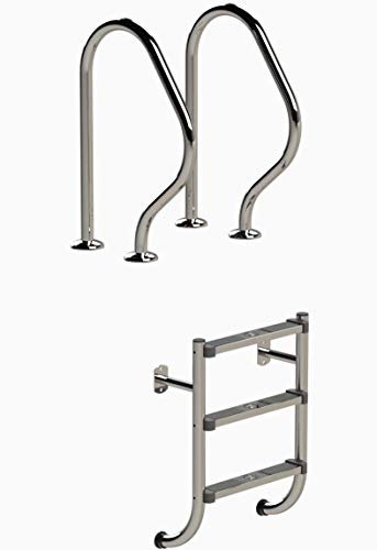 Ideal Shoes geteilte de 3 Niveles tiefbec Ken Escalera Piscina Escalera Escalera para Piscina de Acero Inoxidable Escalera Escalera