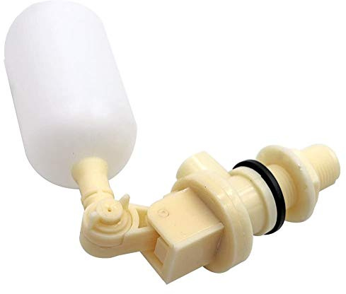 1 Pack 1/2 Water Float Valve with Adjustable Arm, Oiginal Float Ball Valve Shut Off for Automatic Waterer Bowl Tank Trough for Horse Cattle Sheep Pig Dog Drinker