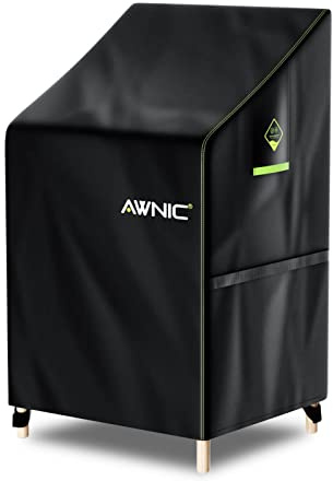 AWNIC Garden Chair Covers Waterproof 65x75x120/85cm, 420D Patio Stacking Chair Covers for Outdoor Chairs Storage with Air Vents Waterproof Windproof Tear Resistant Anti-UV