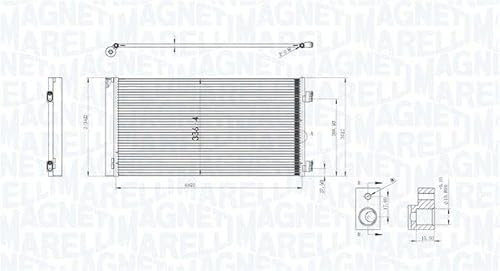 MAGNETI MARELLI Condensatore, Climatizzatore 350203747000