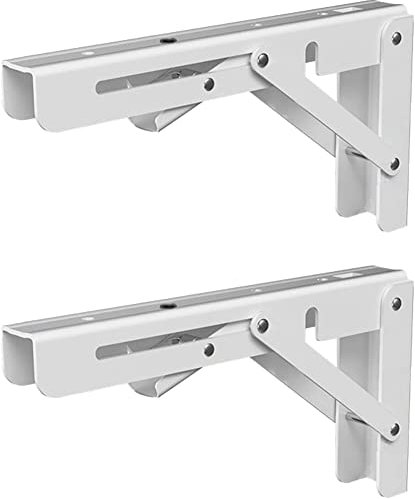 2 Stück faltbare Regalhalterungen für Wandregale, 30,5 cm, robuste, faltbare Halterungen für Klappbank/Arbeitstischstütze, maximale Traglast 60 kg