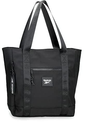 Reebok Elsie Sac à bandoulière plat Noir 19x13x3 cms Polyester