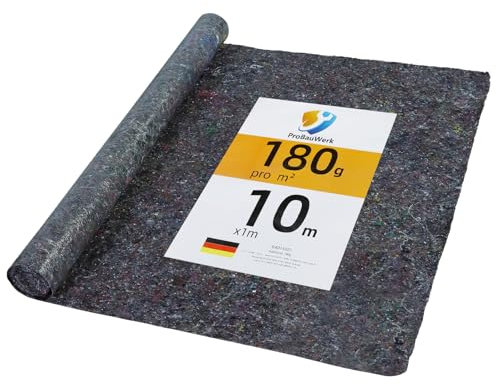 CCLIFE Couverture Déménagement 10m Toile De Protection 180g/m² avec Revêtement Antidérapant Non-Tissé Feutre de Chantier