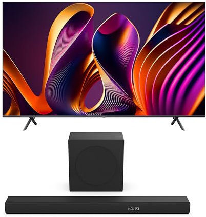 Hisense Bundle of 85E7NQ Pro 215 cm (85 Zoll) Fernseher, 4K UHD, QLED, Smart TV, Total HDR, Dolby Vision IQ Atmos, 144Hz (VRR), HDMI 2.1, Game Mode PRO, Triple Tuner HS3100 3.1