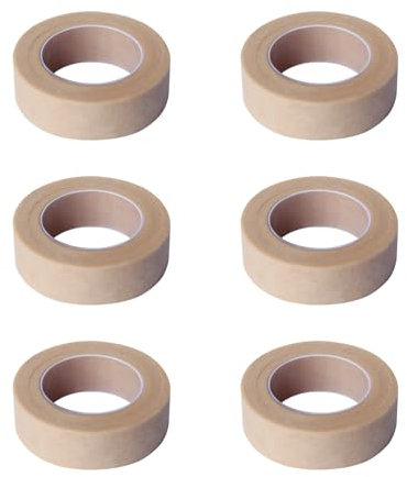 Batheidon 6 Rollen Micropore Tape,Tape Hautfarben, Nasentape,Micropore Band– Atmungsaktives, Wasserfestes Vliesband für empfindliche Haut, 1.25 cm x 9 m (Hautfarbe)