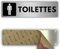 LEIASA | Panneau Adhésif Toilettes Hommes - 5x18 cm - Épaisseur 0,8 mm - Aluminium - Panneau Sanitaires Hommes - Signal Services Hommes - Autocollant 3M - Lavabos Hommes